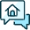 Real Estate Message Chat House Icon from Ultimate Duotone Set