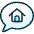 Real Estate Message House icon - Free transparent PNG, SVG. No sign up needed.