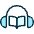 Audio Book Headphones Icon from Ultimate Duotone Set