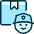Delivery Man Head Icon from Ultimate Duotone Set