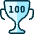 Gaming Trophy 100 Icon from Ultimate Duotone Set | Free Download as SVG Vector and Transparent PNG | Streamline icons