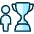 Award Trophy Person Icon from Ultimate Duotone Set