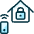 Smart House Lock Icon from Ultimate Duotone Set