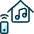 Smart House Music Icon from Ultimate Duotone Set