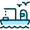 Sea Transport Ship Cargo Birds Icon from Ultimate Duotone Set