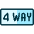 Road Sign 4 Way Icon from Ultimate Duotone Set