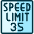 Road Sign Speed Limit 35 Icon from Ultimate Duotone Set