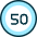 Road Sign Speed Limit 50 Icon from Ultimate Duotone Set | Free Download as SVG Vector and Transparent PNG | Streamline icons