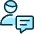 Single Man Actions Chat_1 Icon from Ultimate Duotone Set | Free Download as SVG Vector and Transparent PNG | Streamline icons