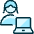 Single Woman Actions Laptop_1 Icon from Ultimate Duotone Set | Free Download as SVG Vector and Transparent PNG | Streamline icons