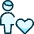 Single Man Actions Heart Icon from Ultimate Duotone Set