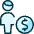 Single Man Actions Money Icon from Ultimate Duotone Set