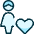 Single Woman Actions Heart Icon from Ultimate Duotone Set