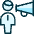 Single Man Megaphone Icon from Ultimate Duotone Set