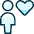 Single Neutral Heart Icon from Ultimate Duotone Set