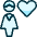 Single Woman Heart Icon from Ultimate Duotone Set