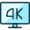 Modern Tv 4k Icon from Ultimate Duotone Set