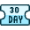 Ticket Day 30 icon - Free transparent PNG, SVG. No sign up needed.