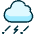 Weather Cloud Thunder Rain icon - Free transparent PNG, SVG. No sign up needed.