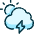 Weather Cloudy Thunder Icon from Ultimate Duotone Set