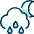 Weather Night Rain Drops Icon from Ultimate Duotone Set
