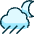 Weather Night Rain Icon from Ultimate Duotone Set