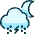 Weather Night Snow Thunder Icon from Ultimate Duotone Set