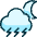 Weather Night Thunder Icon from Ultimate Duotone Set