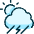 Weather Rain Thunder Icon from Ultimate Duotone Set