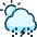 Weather Snow Thunder icon - Free transparent PNG, SVG. No sign up needed.