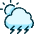 Weather Thunder Icon from Ultimate Duotone Set
