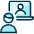 Meeting Team Laptop Man 1 Icon from Ultimate Duotone Set