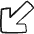 Arrow Thick Left Bottom Corner 1 Icon from Freehand Duotone Set