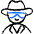 Geometric Police Man Spy Icon from Freehand Duotone Set