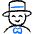Geometric Professions Man Magician Icon from Freehand Duotone Set
