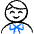 Geometric Professions Man Office Icon from Freehand Duotone Set