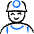 Geometric Professions Man Worker Icon from Freehand Duotone Set