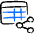 Business Workflow Data Table Share Icon from Freehand Duotone Set