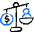 Business Cash Scale Balance Icon from Freehand Duotone Set