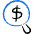 Business Cash Search Icon from Freehand Duotone Set