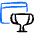 Seo Browser Trophy Icon from Freehand Duotone Set