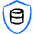 Security Shield Database Icon from Freehand Duotone Set