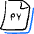 File Code Py Icon from Freehand Duotone Set