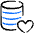 Database Favorite Heart Icon from Freehand Duotone Set