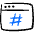 Programming Language Browser Hash Icon from Freehand Duotone Set