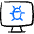 Desktop Action Monitor Bug Icon from Freehand Duotone Set