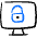 Desktop Action Monitor Lock Icon from Freehand Duotone Set