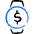 Smart Watch Circle Cash Icon from Freehand Duotone Set | Free Download as SVG Vector and Transparent PNG | Streamline icons