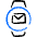 Smart Watch Circle Mail Icon from Freehand Duotone Set