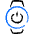 Smart Watch Circle Power Icon from Freehand Duotone Set